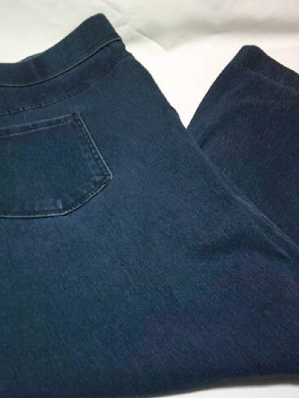 TIME AND TRU WOMEN'S SIZE XXXL (22) SPANDEX CAPRI DENIM JEAN PANTS PULL ON/OFF